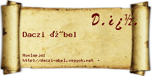 Daczi Ábel névjegykártya