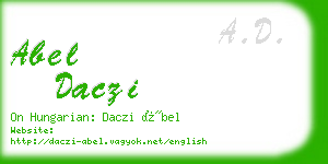 abel daczi business card